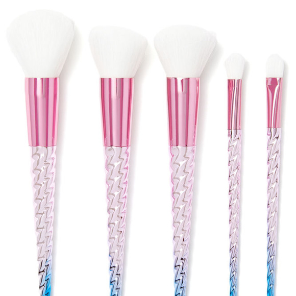 🆕  5 Pc  Born To Sparkle Unicorn Makeup Brush Set - Picture 1 of 3